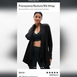 Athleta Black Pranayama Restore Rib Wrap